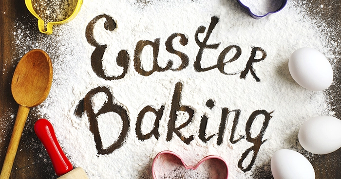 Easter baking with flour image
