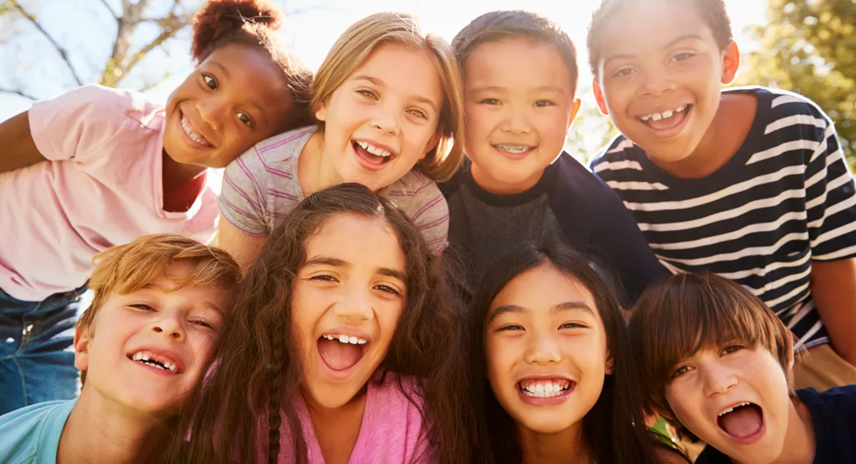 Group of smiling kids