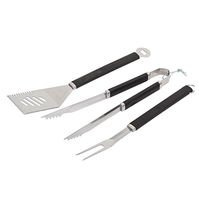 True BBQ Professional Stainless Steel Tool Set, 3-Piece