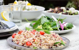 Side dishes at a summer cookout