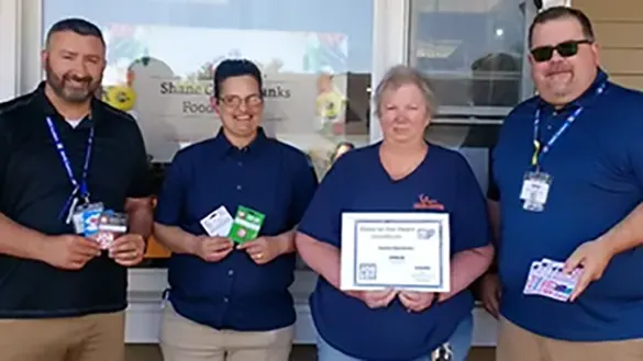 Shane Gives Thanks Food Pantry collects a donation from multiple stores in Massachusetts.