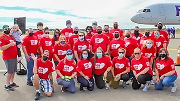 OSJL volunteers at the 2021 MS Jet Pull fundraising event at T.F. Green Airport in Warwick, RI.