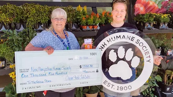 Store 413 - Meredith, NH, donates to New Hampshire Humane Society.
