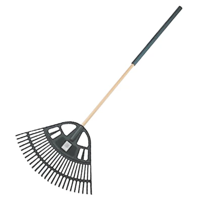24” Plastic Leaf Rake with Foam Grip Handle