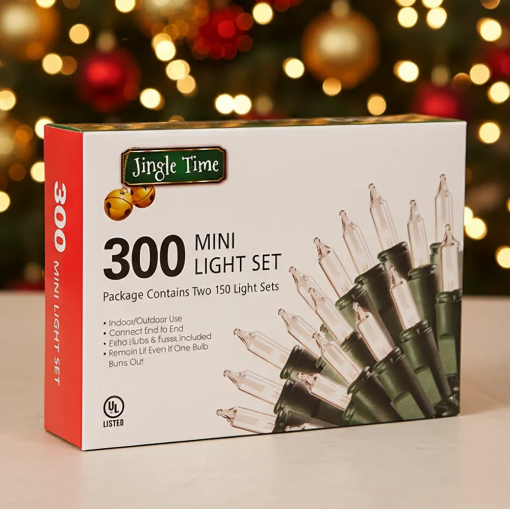 Gemini_Generated_Image_90a5yj90a5yj90a5 Box of Christmas lights on a table with lit Christmas tree in the background