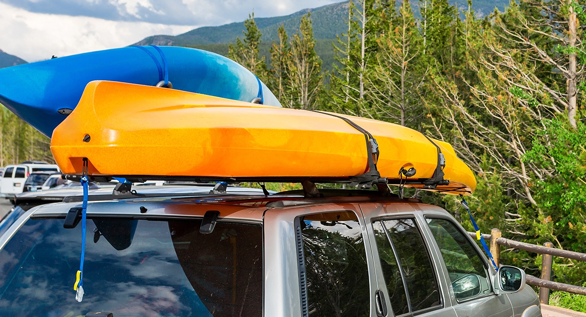 kayaks on a vehicle
