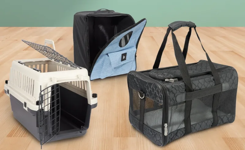 A selection of pet carriers sold at Ocean State Job Lot.