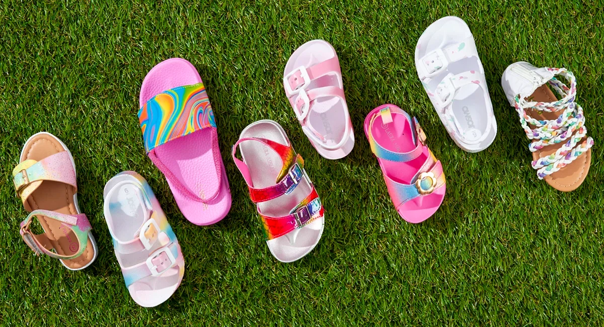Kids' sandals from brands including Laura Ashley, Nanette Lepore Girls, Josmo, Petalia, Kensie Girl, and more.