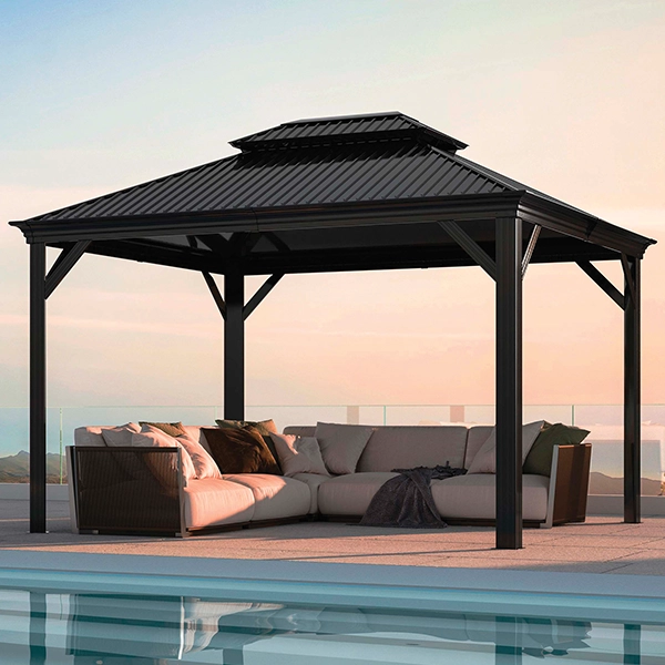 A hard top gazebo