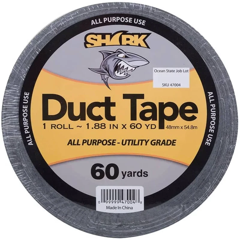 Shark All-Purpose Black Duct Tape, 60 yds SKU: 222103