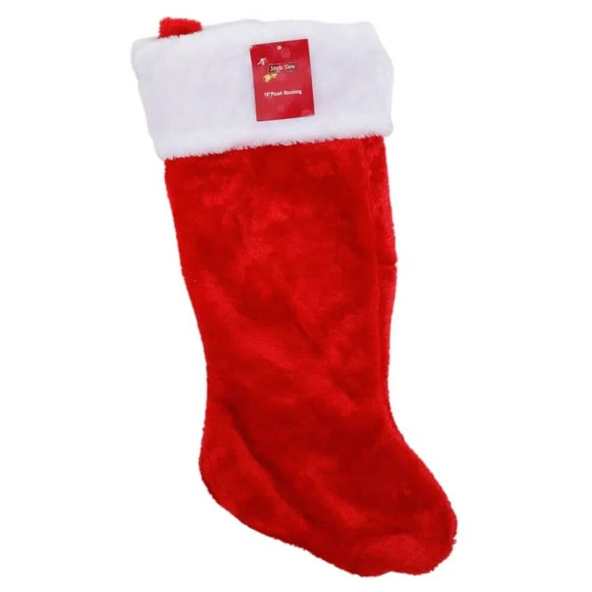 SKU_114692_Jingle Time 19" Plush Christmas Stocking