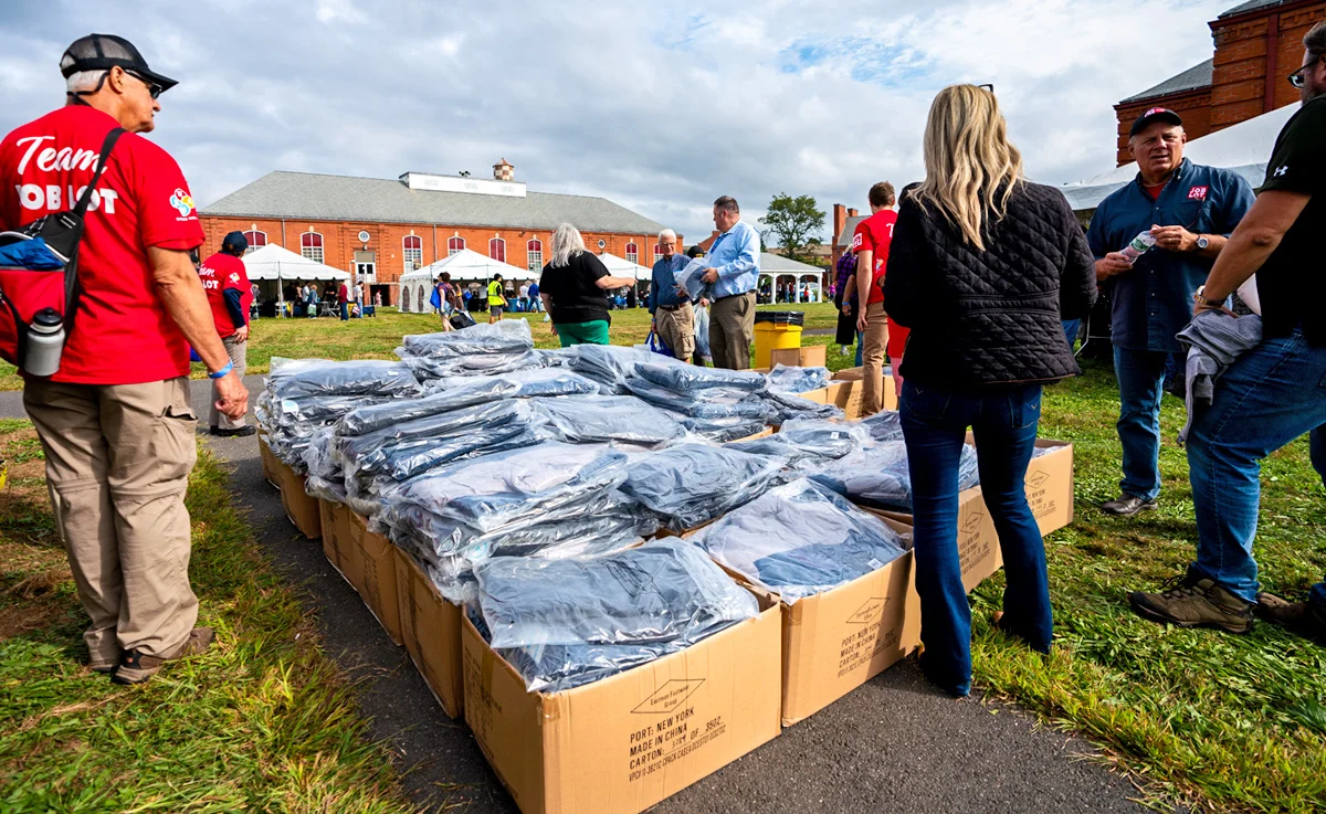 Coats donated in Rocky Hill, Connecticut for veterans in need.