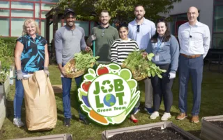 OSJL Green Team doing their annual fall cleanup in our corporate office garden in North Kingstown, RI.