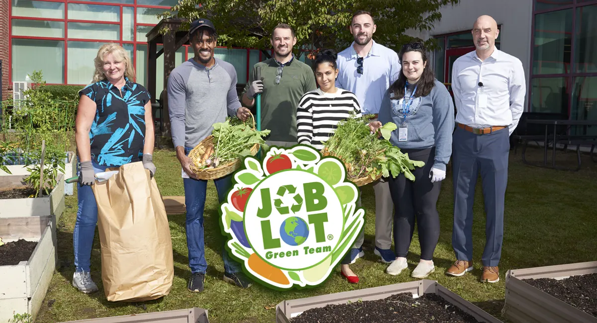 OSJL Green Team doing their annual fall cleanup in our corporate office garden in North Kingstown, RI.