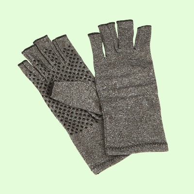 a pair of gripping compression gloves