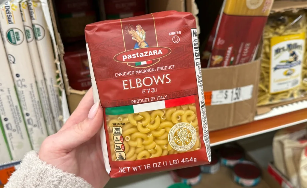 Pasta Zara elbow pasta from Ocean State job Lot