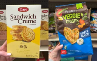 Dare Cookies and Breton Veggie Crisps