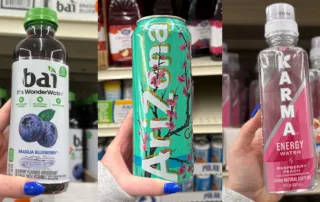 Bai, Arizona, and Karma drinks from Ocean State Job Lot