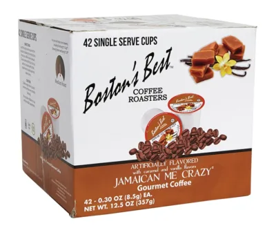 Boston's Best Coffee Jamaican Me Crazy Flavor 42 Count