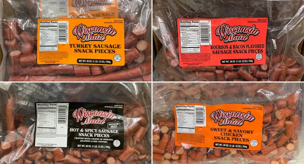 A variety of Wisconsin Maid Snack Bites flavors