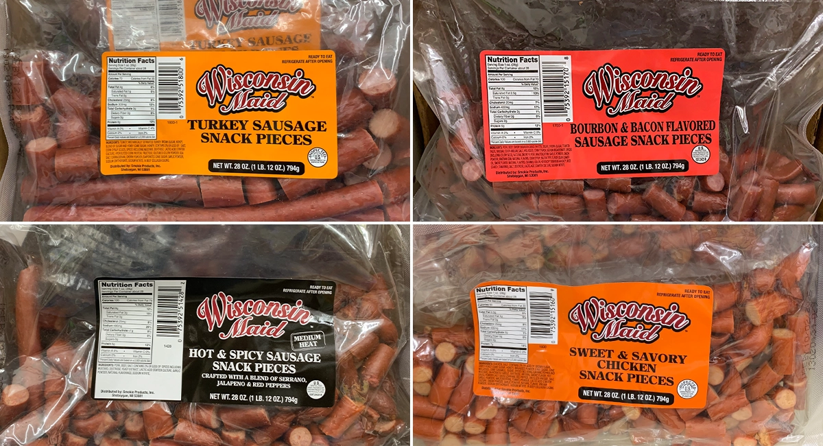 A variety of Wisconsin Maid Snack Bites flavors