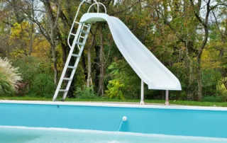 Pool being emptied out to close out for the season.