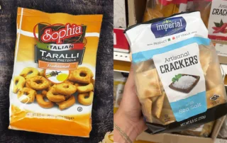 Sophia Italian Taralli and Imperial Delights brand artisanal crackers from Ocean State Job Lot stores