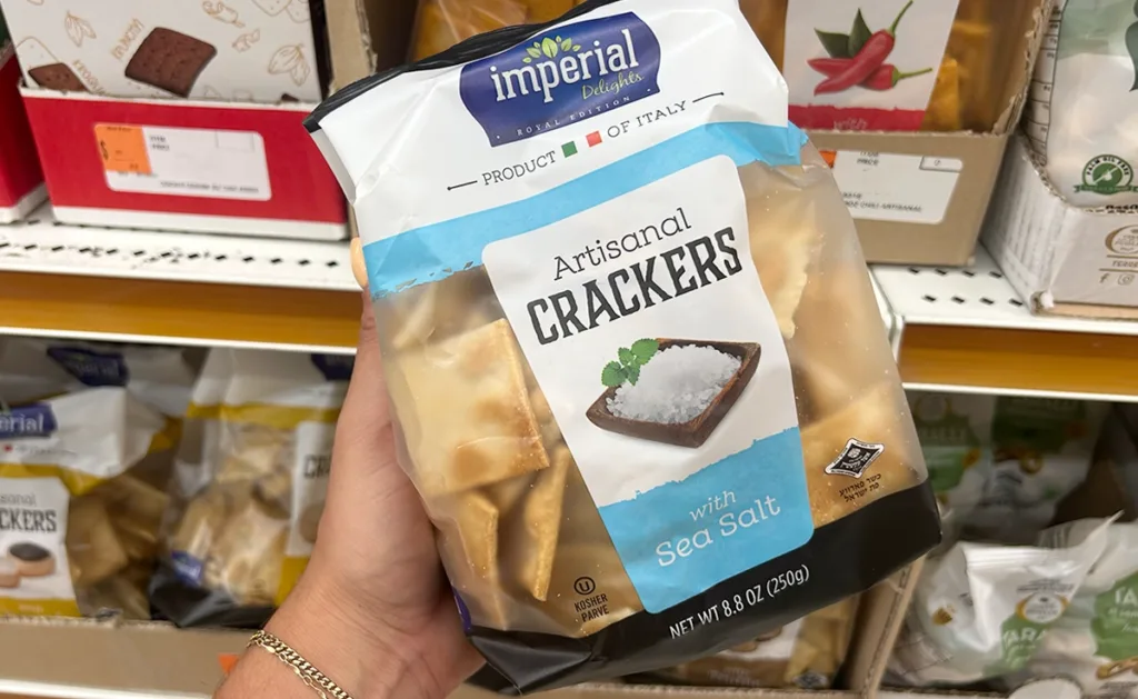 Imperial Delights brand artisanal crackers from Ocean State Job Lot stores