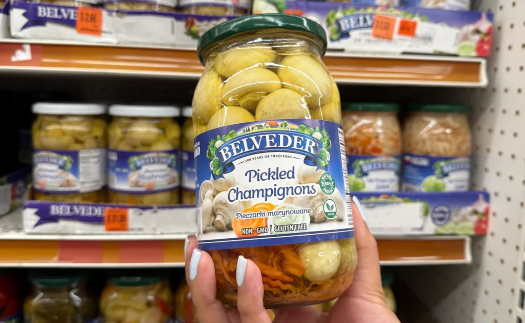 Belveder jarred pickled champignons