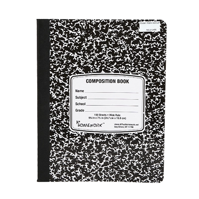 Marble Wide Ruled Composition Notebook, 100 Sheets