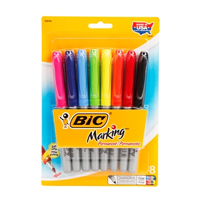Bic Marking Permanent Markers, 8-Piece