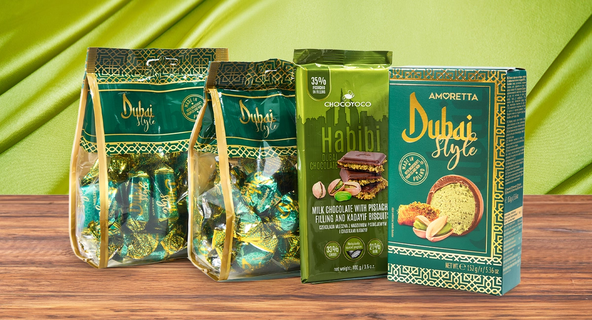 An assortment of Dubai-style chocolates sold at Ocean State Job Lot