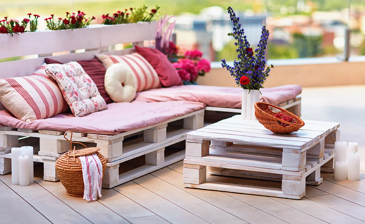 Patio furniture made from pallets