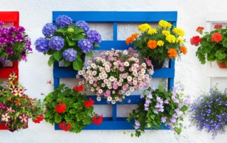 Vertical planter crafted from reclaimed pallets