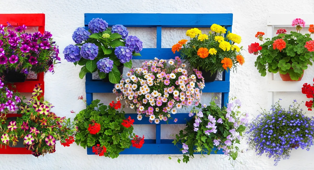 Vertical planter crafted from reclaimed pallets