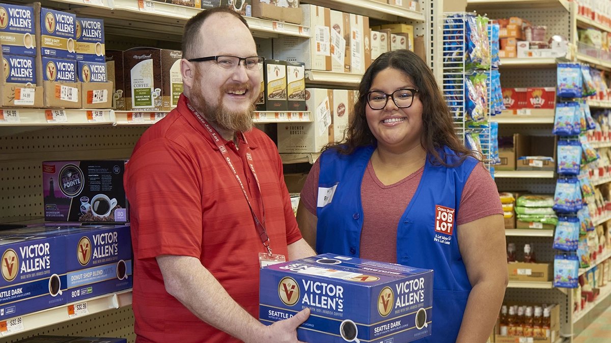 Ocean State Job Lot associates helping out in the North Attleborough, MA, store.