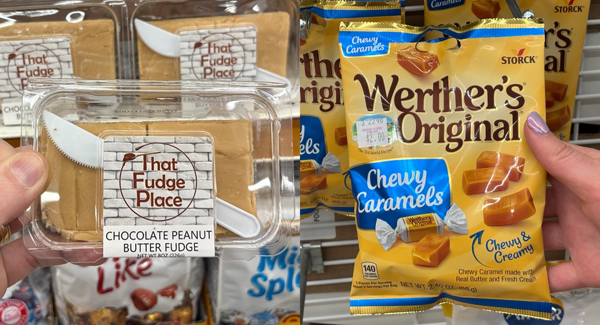 That Fudge Place and Werther’s Caramels in Ocean State Job Lot stores