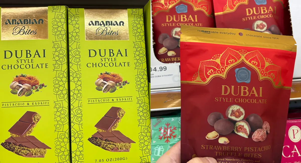 Dubai Style Chocolate Arabian Bites and Edward Marc Dubai Style Strawberry Bites at Ocean State Job Lot stores