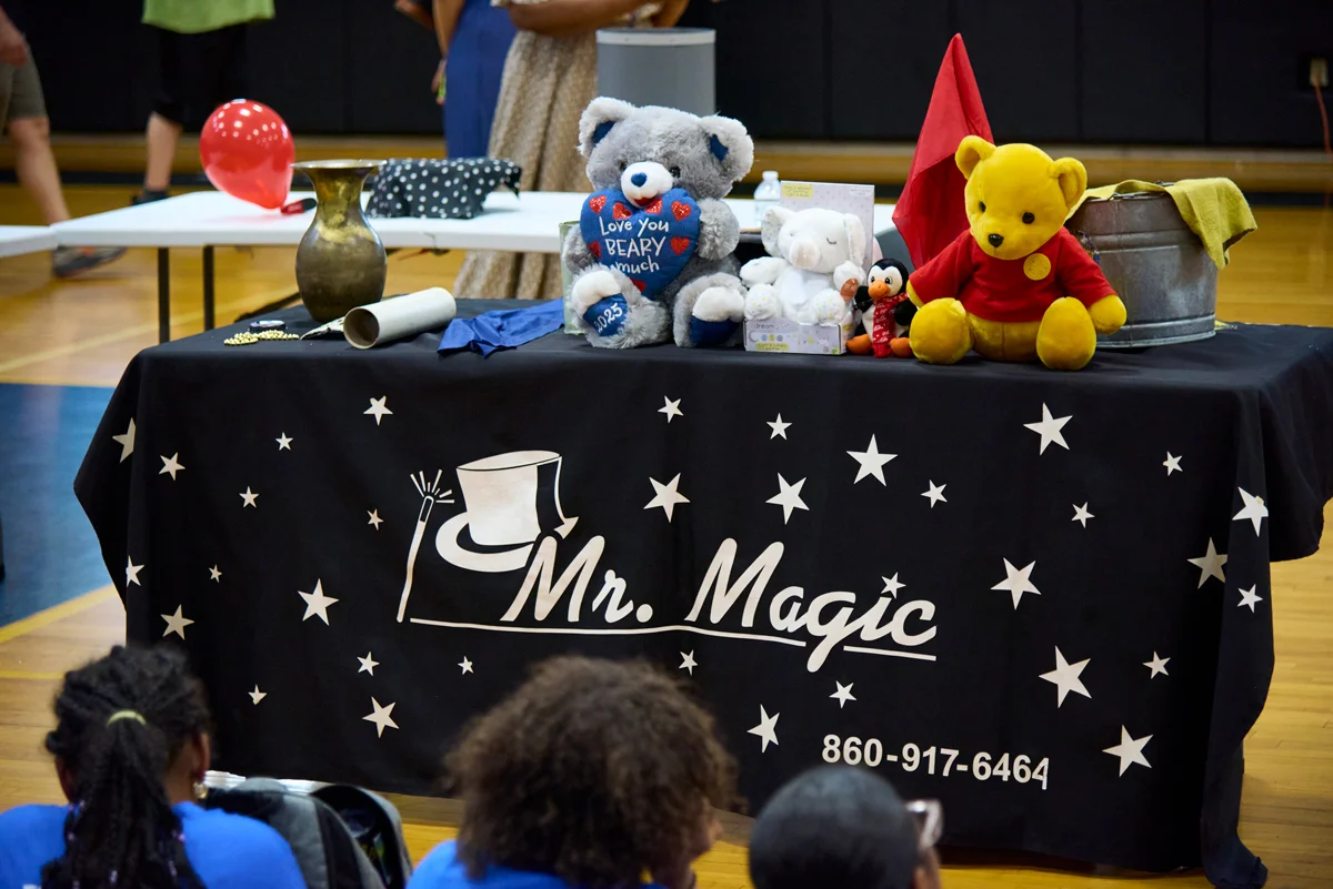 Mr. Magic with the Ocean State Job Lot Charitable Foundation at the John H. Rollins Recreation Center’s Mission Kitchen event in Providence, RI.