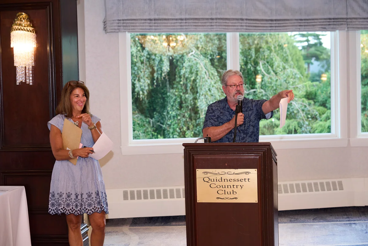 Ocean State Job Lot Owner Marc Perlman running the silent auction at the 22nd annual Ocean State Job Lot Golf Tournament.