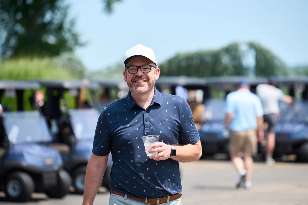 Ocean State Job Lot Chief Marketing Officer Luke Estep at the 22nd annual Ocean State Job Lot Golf Tournament.