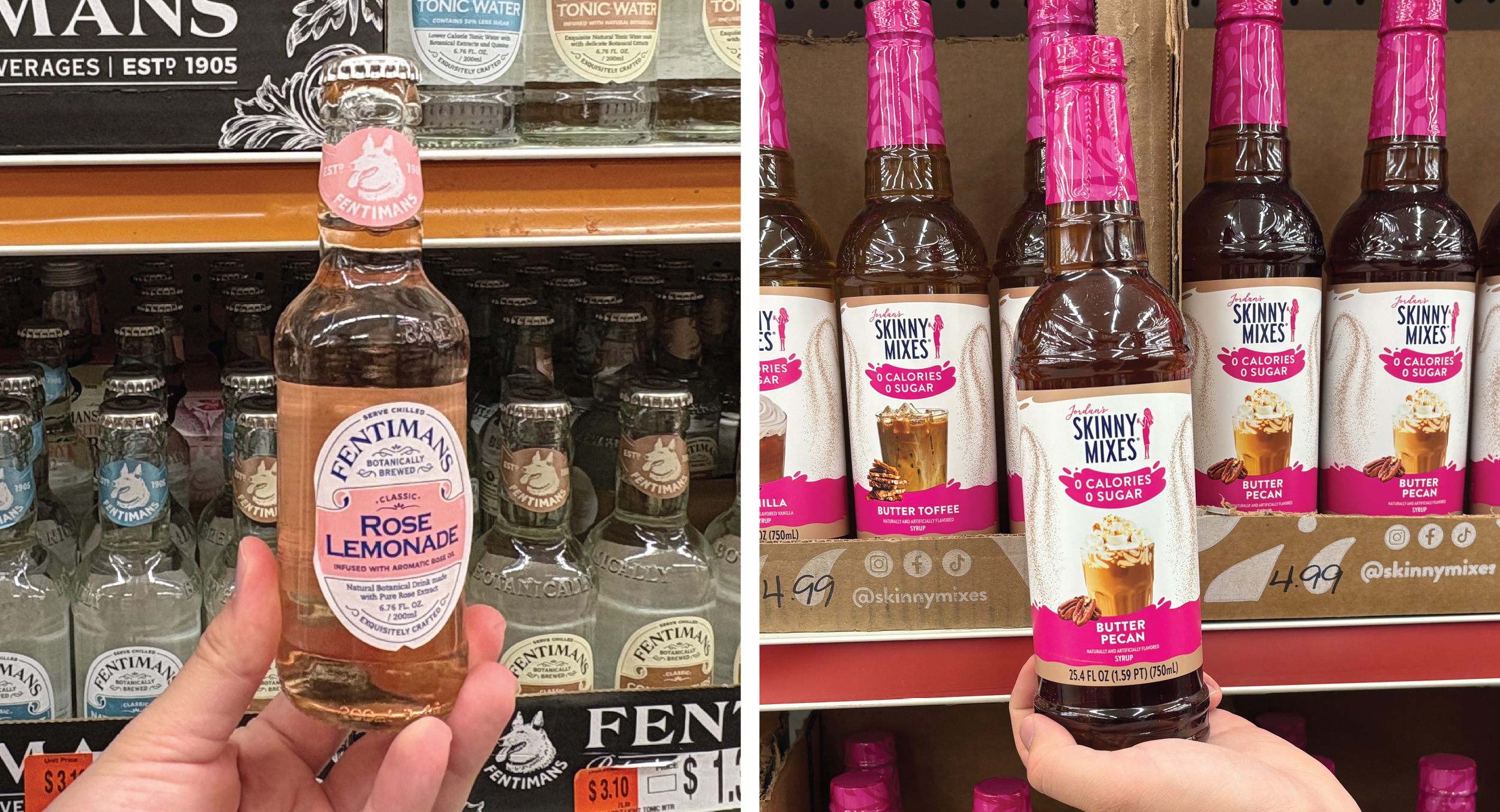 Jordan's Skinny Syrup Sugar-Free Mixes and Fentimans Botanically Brewed Drinks at Ocean State Job Lot stores